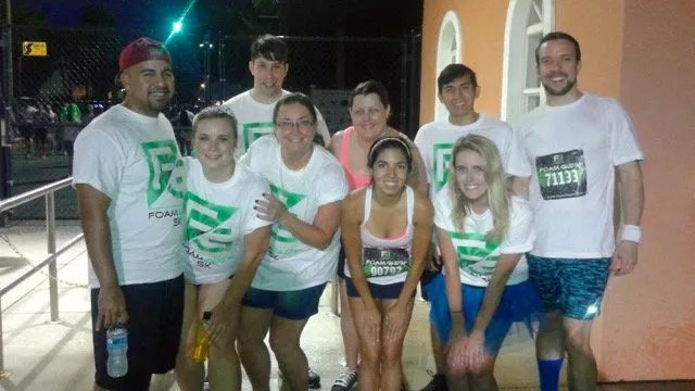 Team #JohnBales members run the Foam Glow 5K Tampa 2